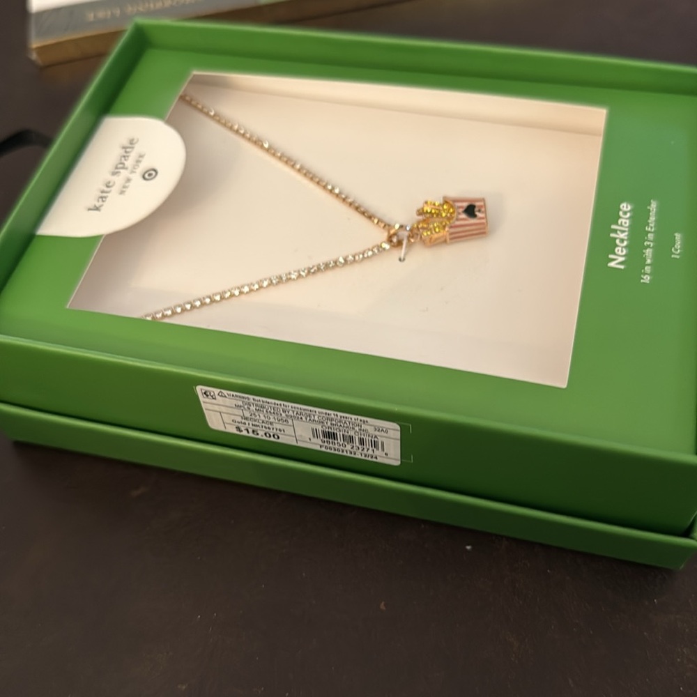 Kate Spade x Target 🎯 Gold Necklace with French Fry Pendant - Picture 4 of 4